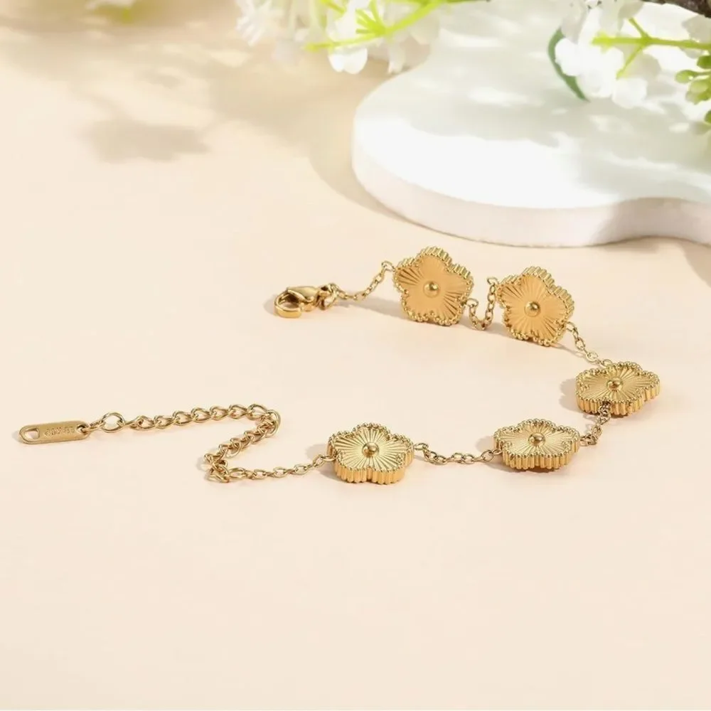 Four Leaf Clover Set for Women 18K Gold Plated